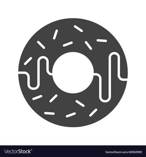 Doughnut Sprinkled Icon Image Royalty Free Vector Image