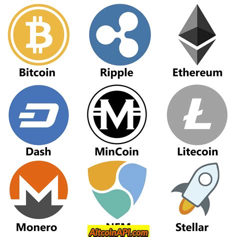 The best api for getting free cryptocurrency live pricing data, ohlc historical data, volume data. Crypto Coin Logo Gallery | AltcoinAPI Cryptocurrency ...