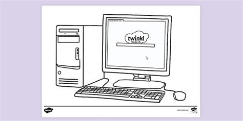 Free Computer Colouring Sheet Colouring Sheets Twinkl