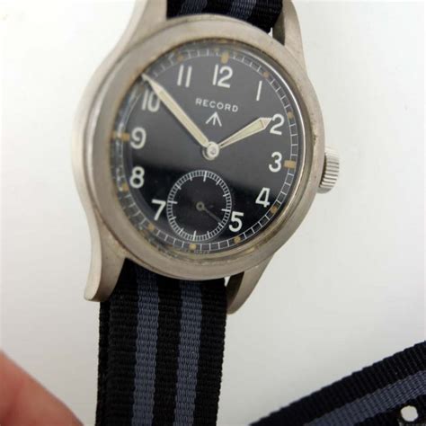 Superb C1943 Ww2 Record British Army Officers Watch With Military Issue