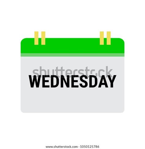 Wednesday Vector Flat Daily Icon Stock Vector Royalty Free 1050125786