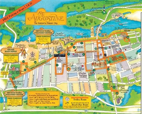Downtown St Augustine Florida Map