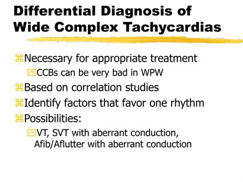 Ppt Differential Diagnosis Of Wide Complex Tachycardias Powerpoint