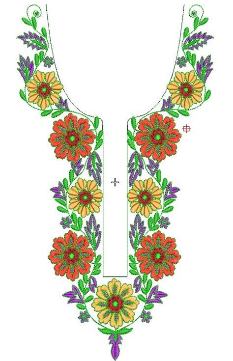 Neck Embroidery Design Free 511
