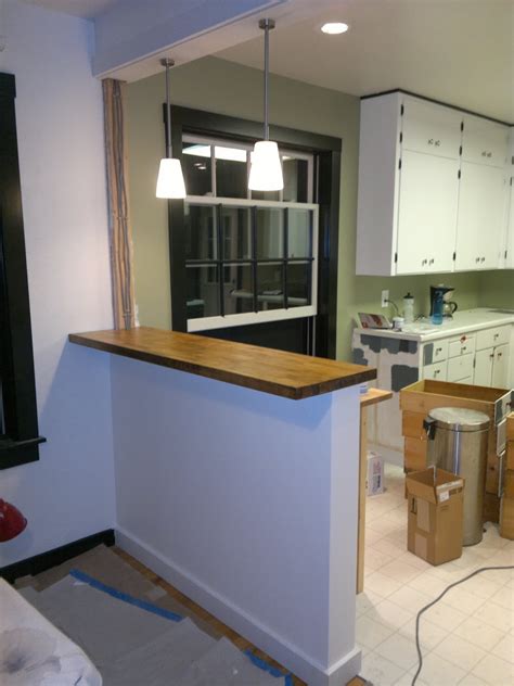 These units feature a refrigerated cabinet that holds your beer kegs, while the beer. My Stupid House: Building A Sturdy Half Wall Bar Top
