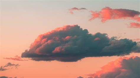 Download Wallpaper 1920x1080 Clouds Sky Sunset Pink
