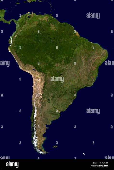 Nasa Satellite Image Continent Of South America Stock Photo Alamy