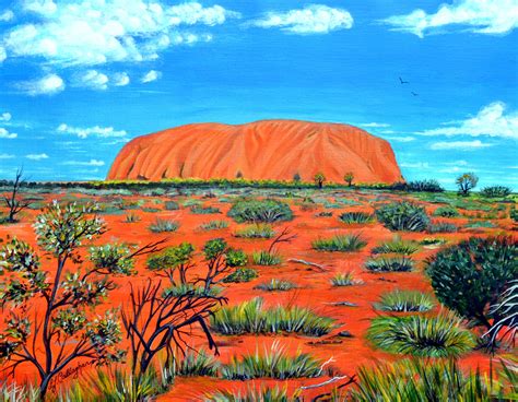 Ayres Rock Uluru By Linda Callaghan Paintings For Sale Bluethumb