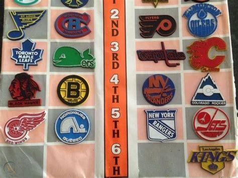 70s Nhl Hockey Rubber Magnets Standings Board Set Nordiques Jets
