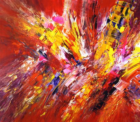 Red Artwork Large Abstract Painting Art For Sale