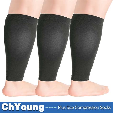 3 Pair Compression Stockings For Women And Men 20 30 Mmhg Open Toe Opaque Support Hose To