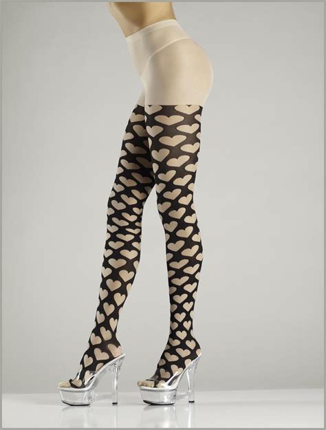 Heart Pattern Tights