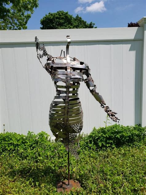 Lady Nix Scrap Metal Female Sculpture Abstract Woman Steel Art Etsy
