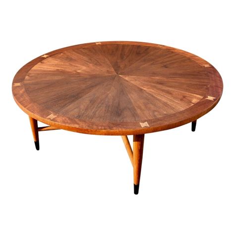 Vintage Lane Mid Century Modern Round Walnut Coffee Table Chairish