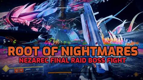 Root Of Nightmares Nezarec Final Boss Destiny 2 Youtube