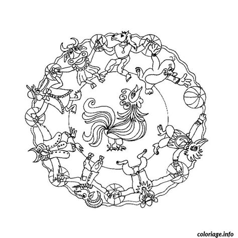 Coloriage Mandala Animaux dessin