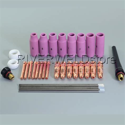 TIG KIT Collet Body Back Cup With 0 8 Zirconiated Tungsten Electrode