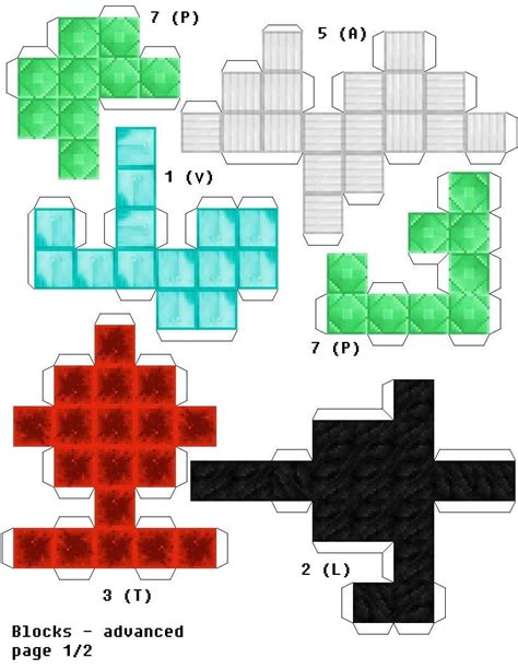 Minecraft Papercraft Herobrine Papercraft Soma Cube Puzzle Minecraft
