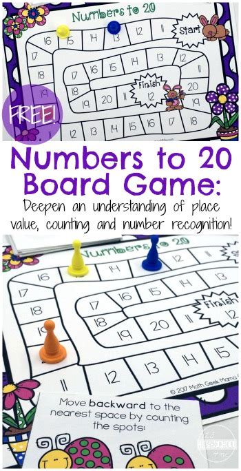 Free Spring Counting Game Numbers 1 20