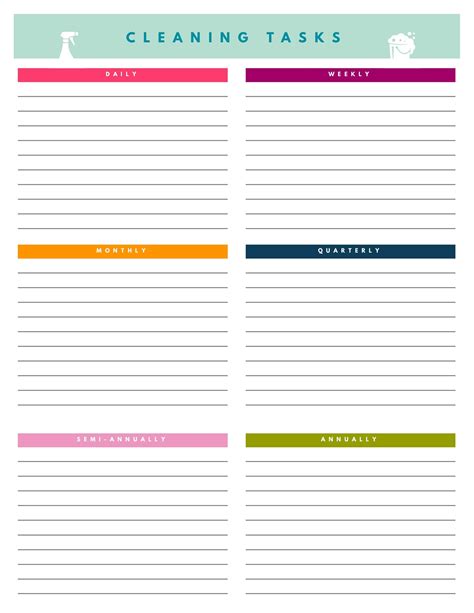Daily House Cleaning Checklist Printable
