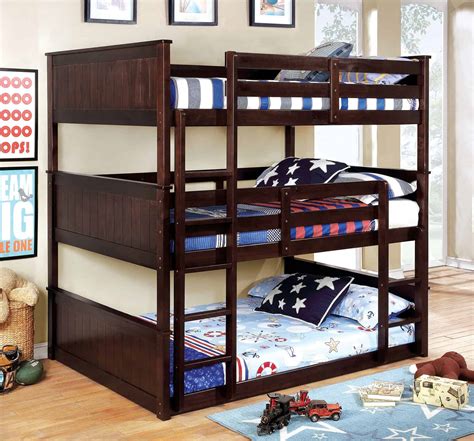 Full Triple Bunk Bed 3 Full Beds Affordable Home Furniture