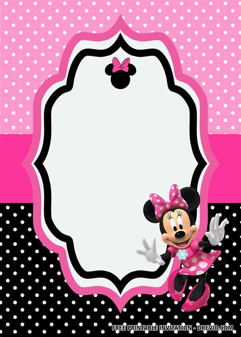 Free Minnie Mouse Pink Birthday Invitation Templates Minnie Mouse