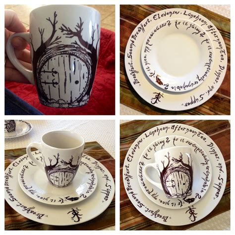 My Hobbit Inspired Dishes Diy Sharpie And Dollar Store
