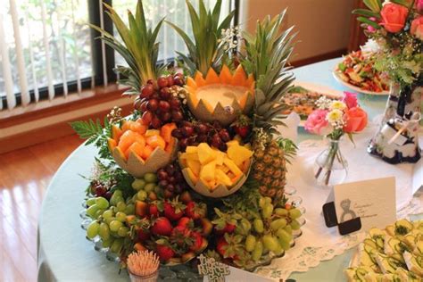 Cascading Fruit Centerpiece Recipe Fruit Buffet Fruit Displays Food