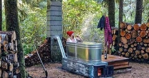 Build Your Own Wood Fired Hot Tub In 2021 Hot Tub Outdoor Hillbilly Hot Tub Outdoor Tub