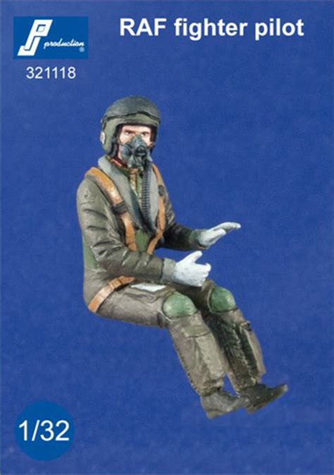 Pj Productions Item No 32118 Raf Fighter Pilot Seated In Aircraft