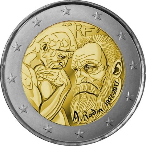 France 2 Euro Coin 2017 Auguste Rodin Sc Unc Ebay