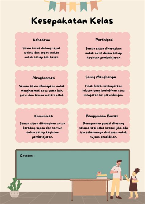 Gratis Desain Contoh Kesepakatan Kelas Canva