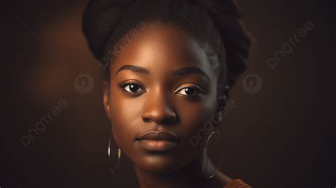 Beleza De Uma Mulher Africana Fundo Escuro Fotos Tems Imagem De