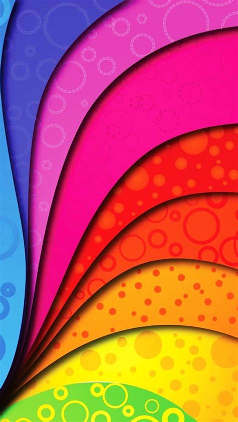 Android Wallpaper Colorful Colorful Swirl Rainbow Dots Android