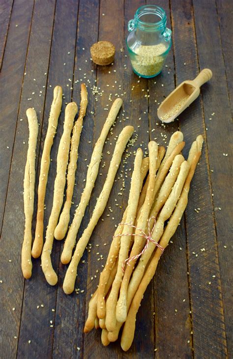 Thin And Crispy Sesame Seed Breadsticks Grissini Marilenas Kitchen