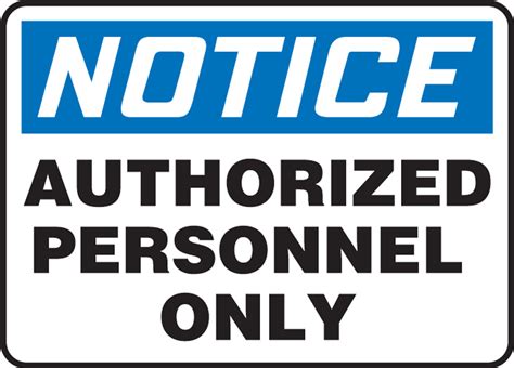 Authorized Personnel Only Sign Printable Printable World Holiday