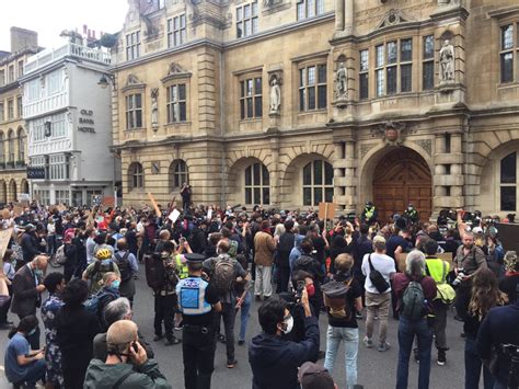 Hundreds Of Protesters Demand University Of Oxford Removes Statue