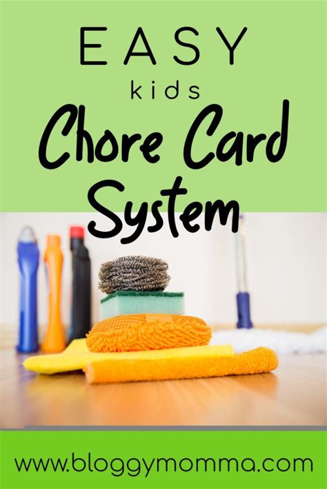 Easy Chore Card System Even Kids Love Bloggy Momma In 2022 Chore