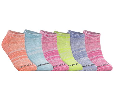 Buy Skechers 6 Pack Low Cut Color Stripe Socks Accessories Shoes
