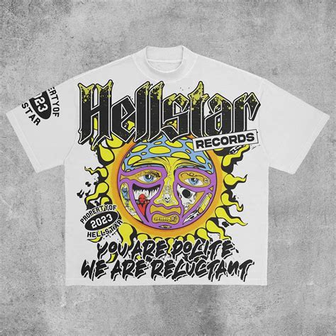Sopula Hellstar Sun Face Print T Shirt