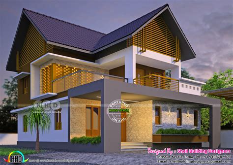 Stunning Western Model Sloped Roof House Design Kerala Home Design Vrogue