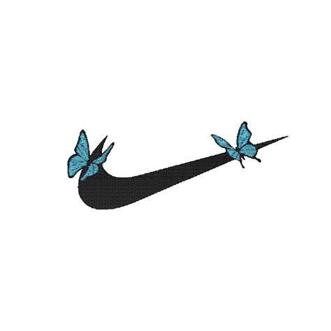 Nike Butterfly Outline Logo Embroidery Design File Pes Vp3 Dst Etsy