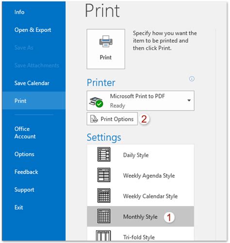 How To Print Calendar In Outlook Complete Guide 2021