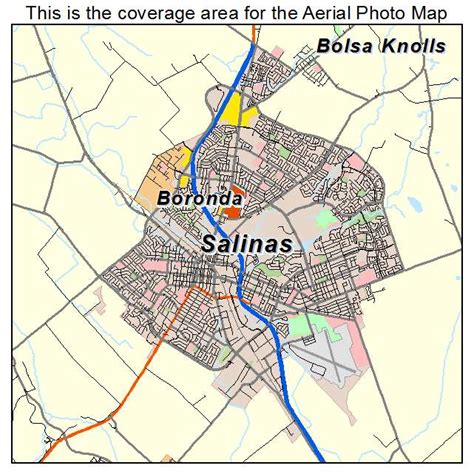Aerial Photography Map Of Salinas Ca California