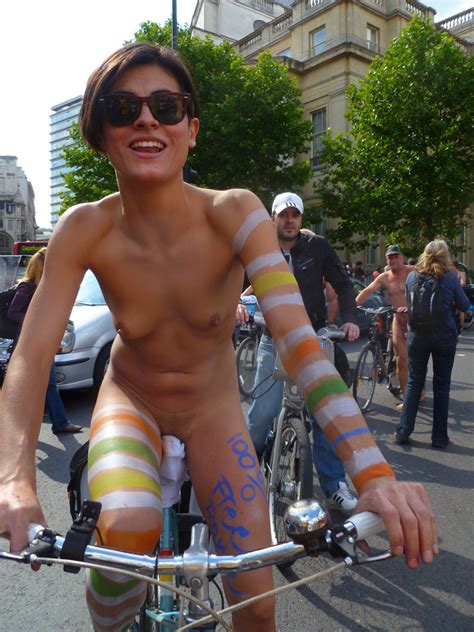 Flat Chested Short Hair Naked Cyclist On The Street Porn