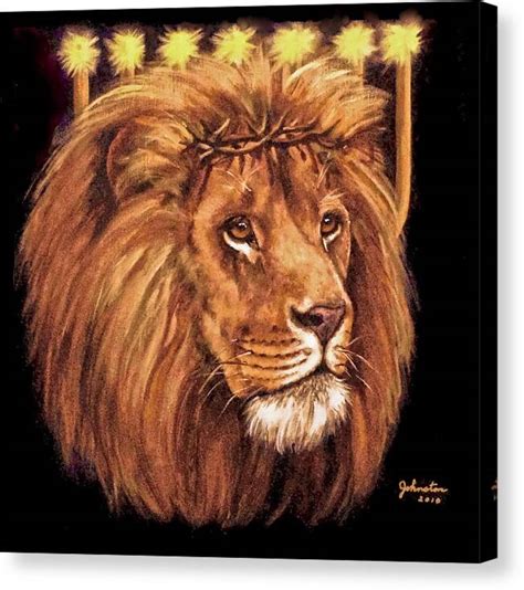 Lion Of Judah Menorah Canvas Print Canvas Art By Bob And Nadine