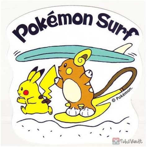Pokemon Center 2019 Pokemon Surf Campaign Pikachu Alolan Raichu Large Sticker Version 4