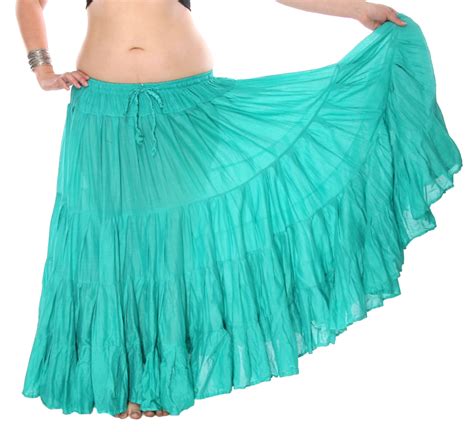 Specialty Details About Bottle Green Satin 25 Yard 4 Tier Gypsy Skirt Belly Dance Tribal Ruffle