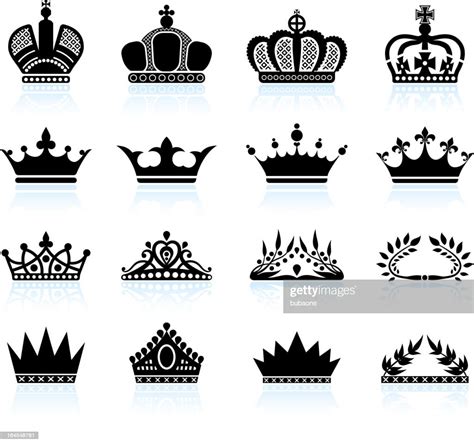 Royal Crown And Tiara Royalty Free Vector Icon Set Vector Art | Getty