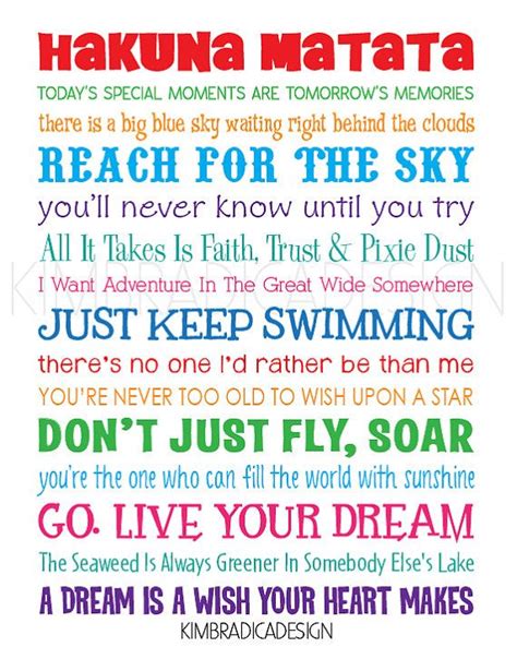 You'll love them, and so will the kids! Disney Inspirational Movie Quotes S | We Know How To Do It